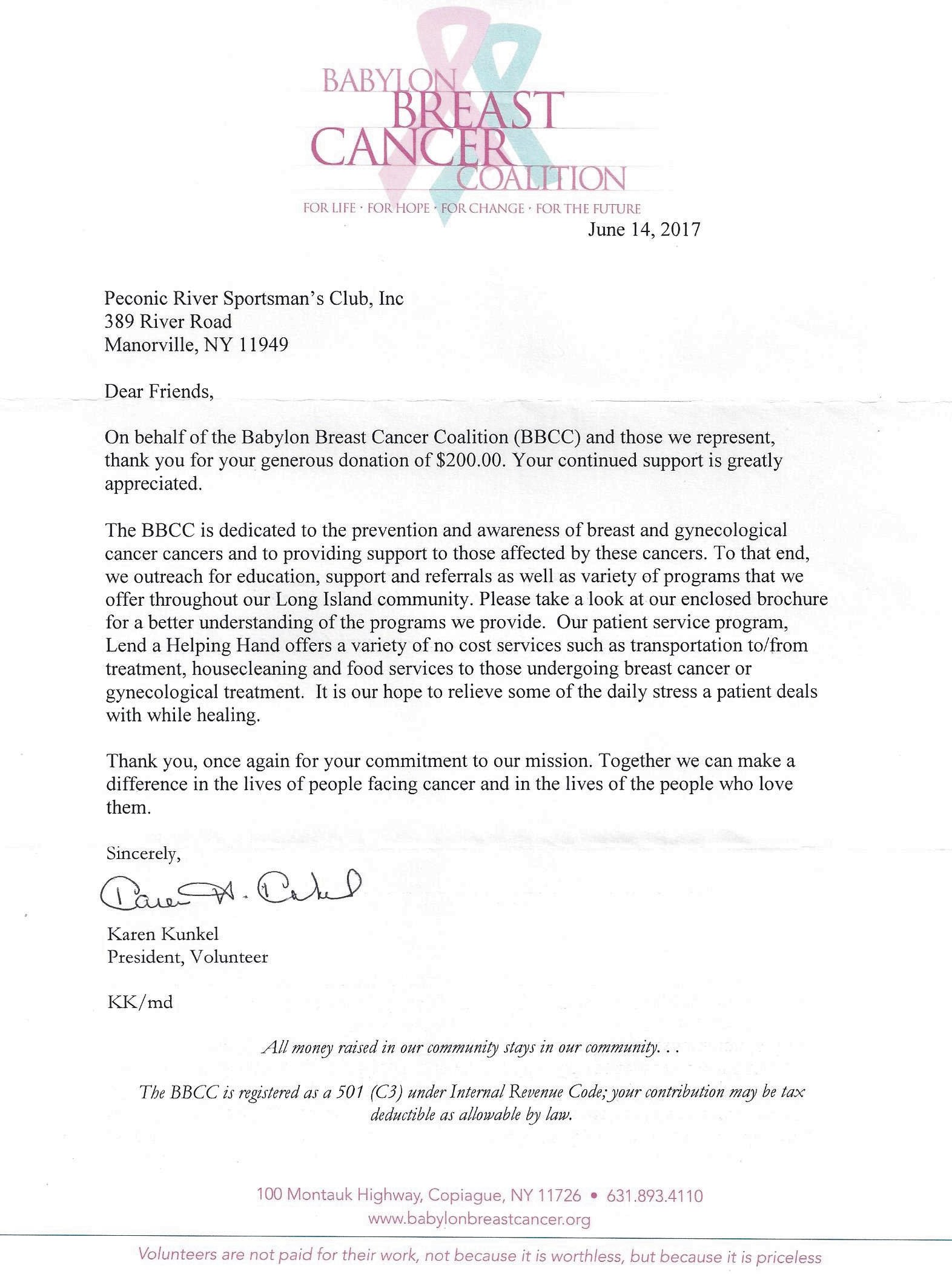 Babylon Breast Cancer Coalition June 2017