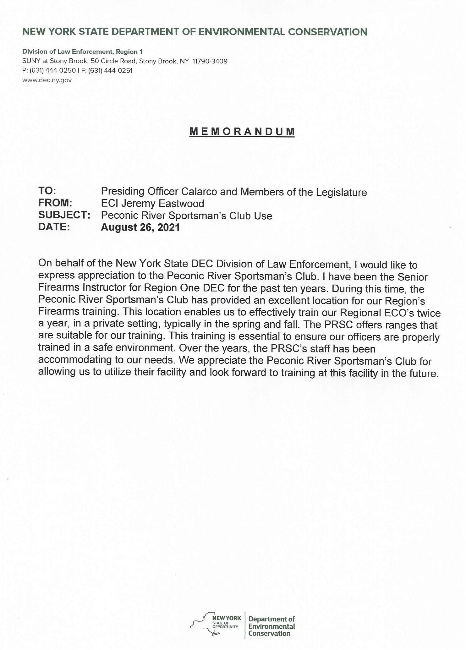 New York DEC Law Enforcement 2021