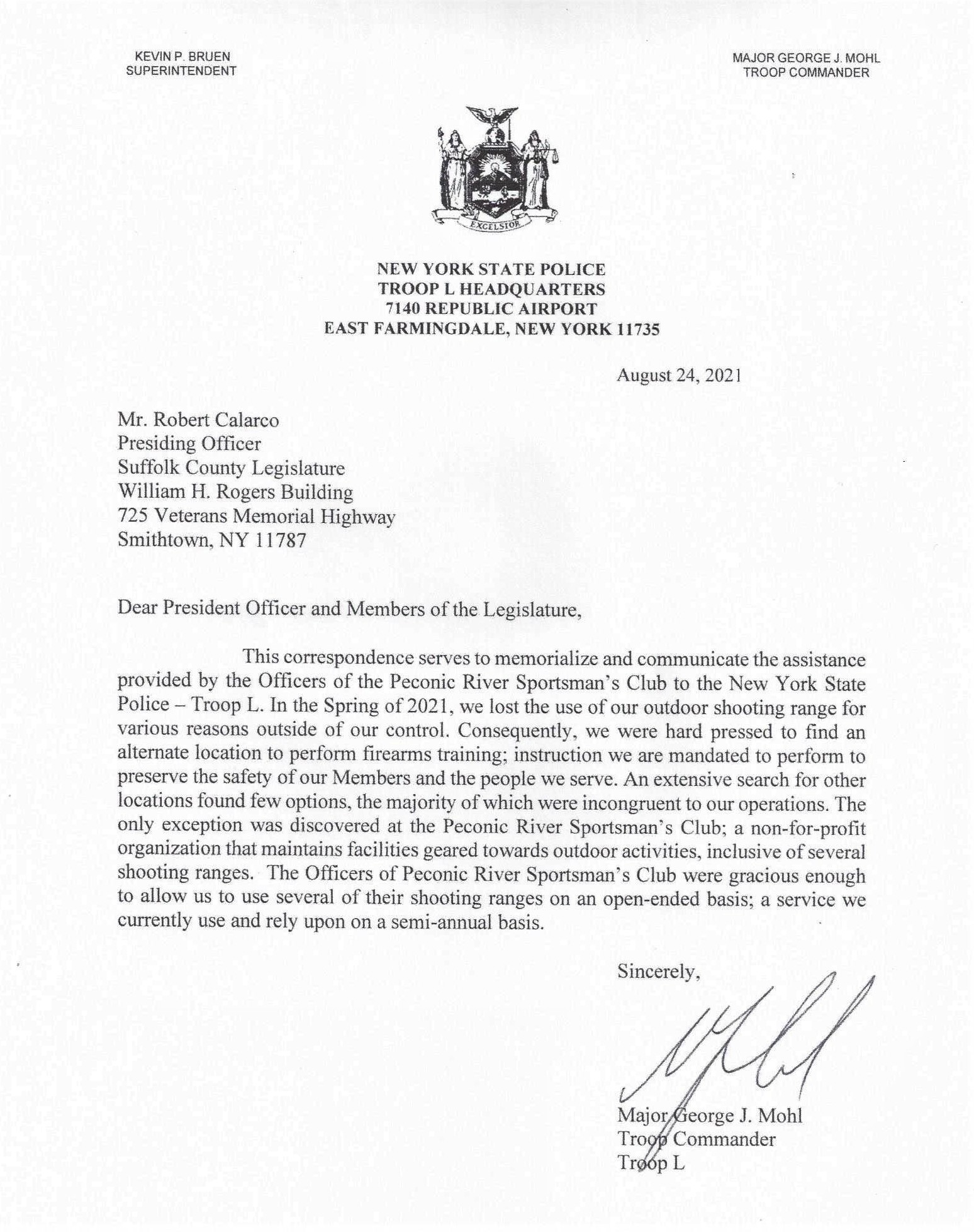 New York State Police Aug 2021