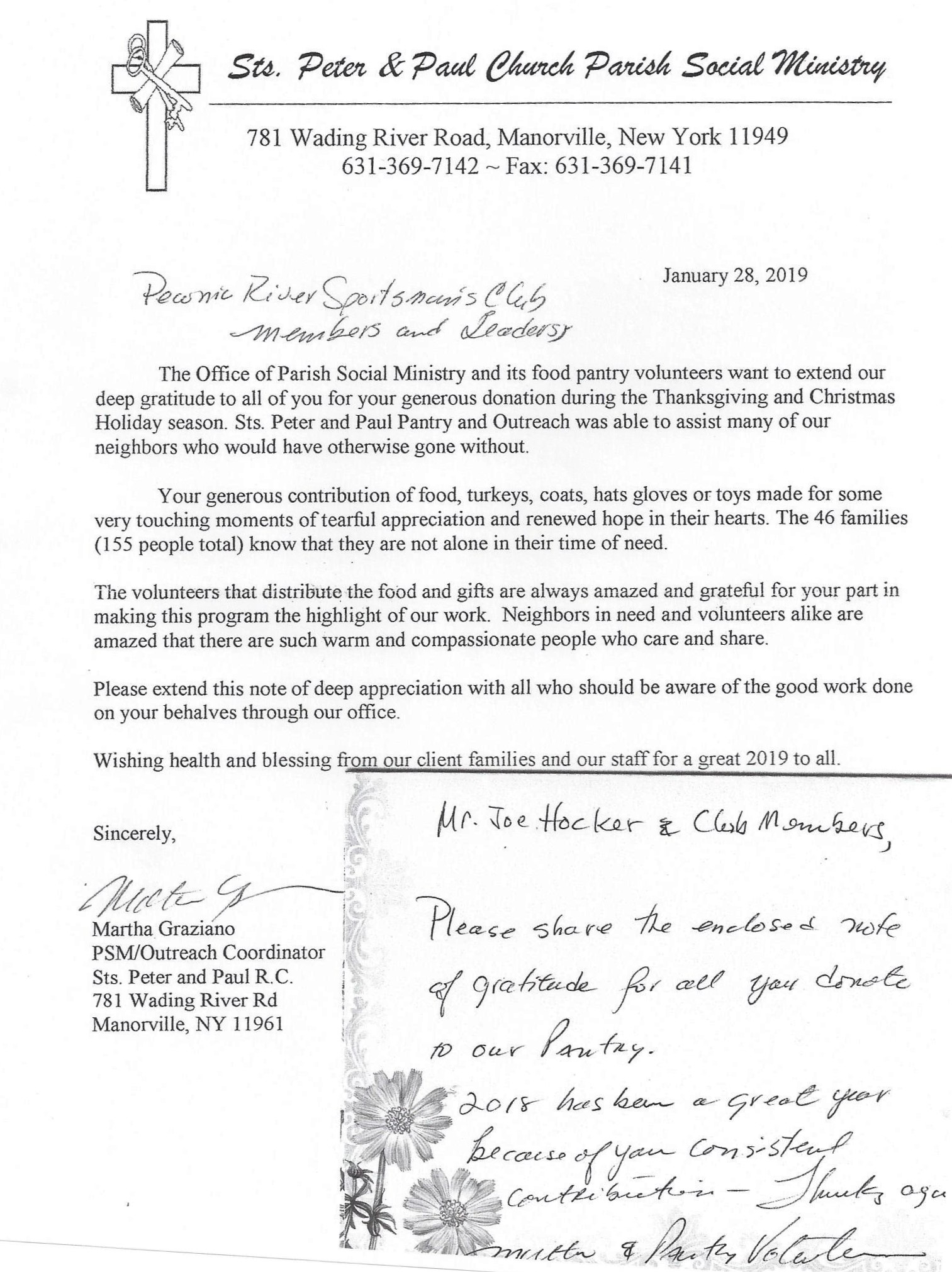 Saint Peter & Paul Food Bank (Manorville) 2019