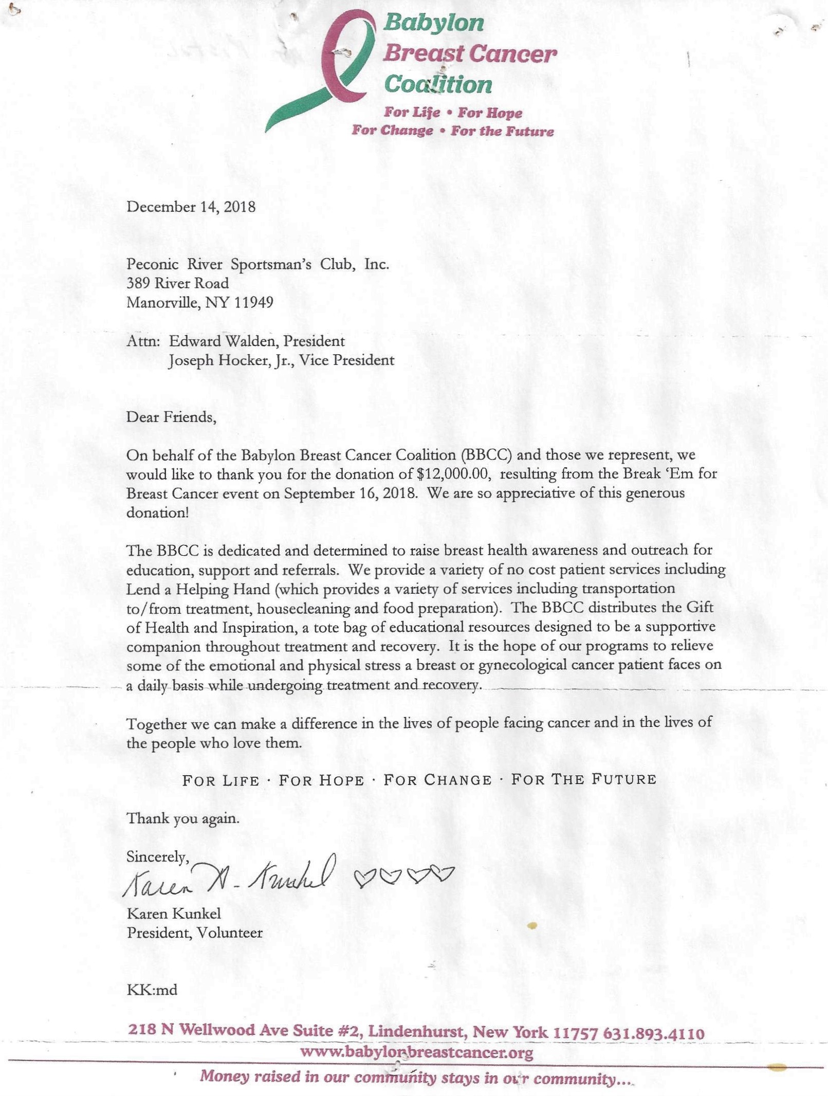 Babylon Breast Cancer Coalition 2018