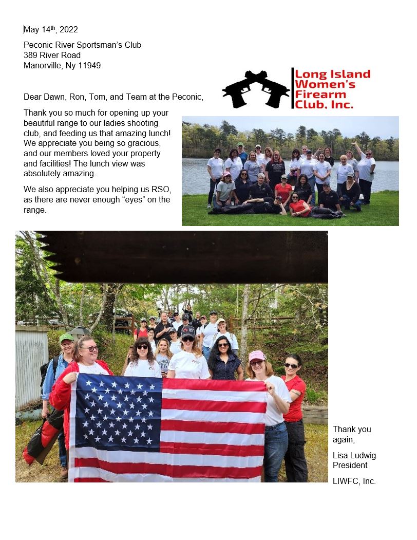 Long Island Women's Firearms Club 2022 Peconic River Sportsman's Club